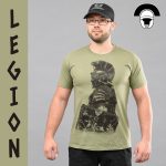 Футболка з принтом "LEGION" OLIVE (Бавовна)