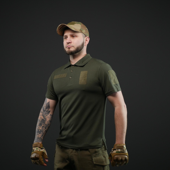 Тактична футболка поло олива Military (44р) - Зображення 6