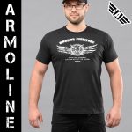 Футболка з принтом "ARMOLINE" BLACK (Бавовна)