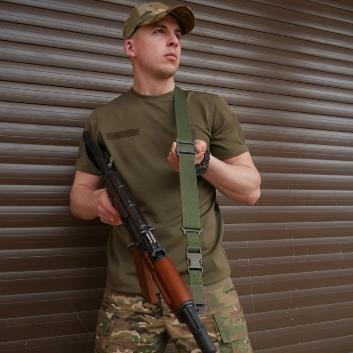 Ремінь 2-точковий Kiborg G-2 з системою швидкого регулювання Triple-X (Олива) - Зображення 6