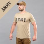 Футболка з принтом "ARMY" KHAKI (Бавовна) - Зображення 2