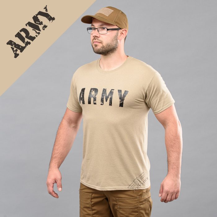Футболка з принтом "ARMY" KHAKI (Бавовна) - Зображення 2