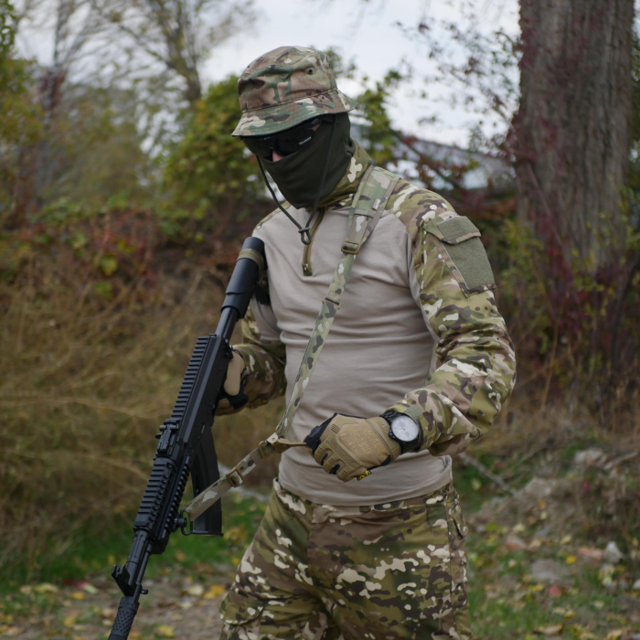 Двоточковий збройовий ремінь з QD антабками M-lok та швидким регулюванням Multicam USA - Зображення 6