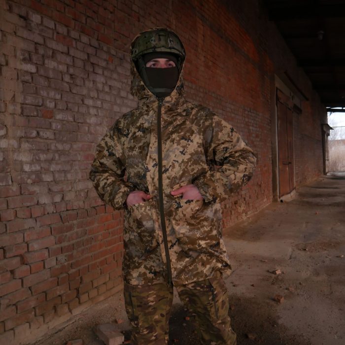 Плащ-дощовик з запаяними швами піксель - Зображення 6