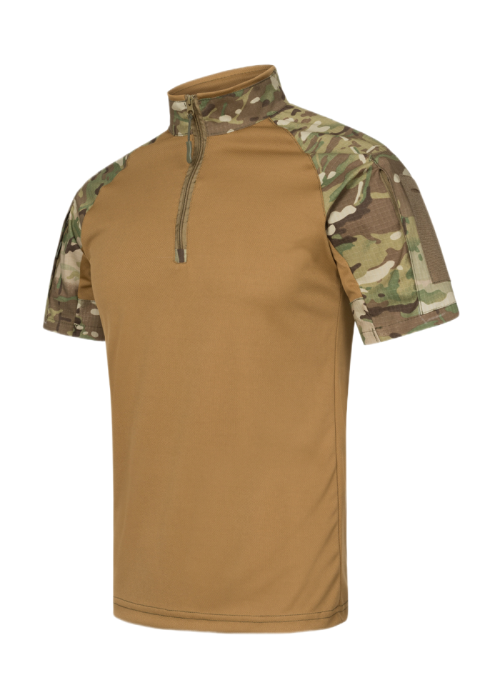 Тактична футболка убакс G4 Kiborg з коротким рукавом койот+мультикам - Зображення 1