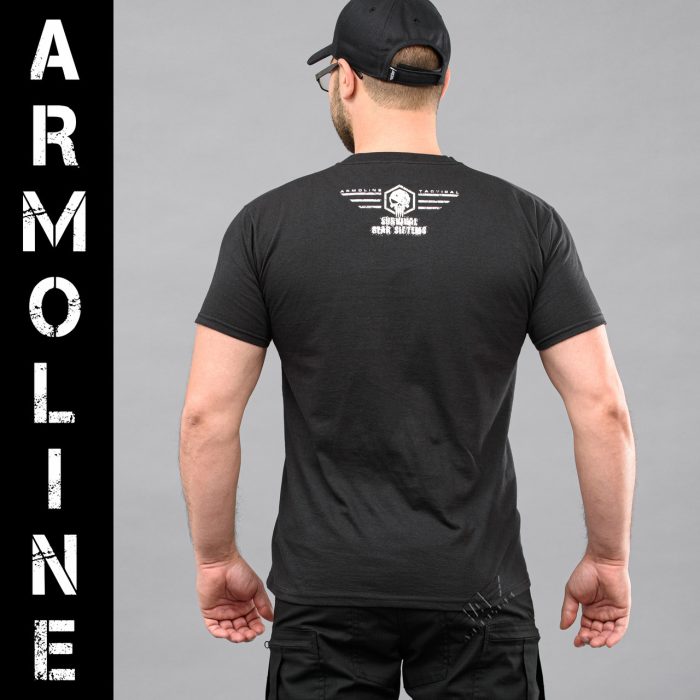 Футболка з принтом "ARMOLINE" BLACK (Бавовна) - Зображення 3