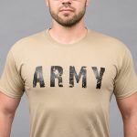 Футболка з принтом "ARMY" KHAKI (Бавовна) - Зображення 4