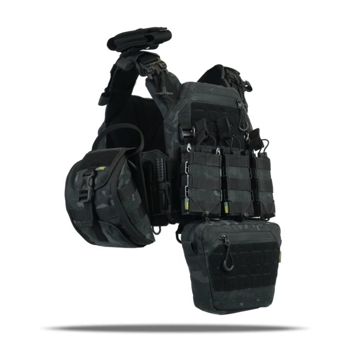 Комплект Kiborg Плитоноска GU gen.2 + 8 підсумків Чорний Мультикам - Зображення 3