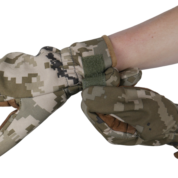 Зимові рукавиці піксель Softshell - Зображення 6