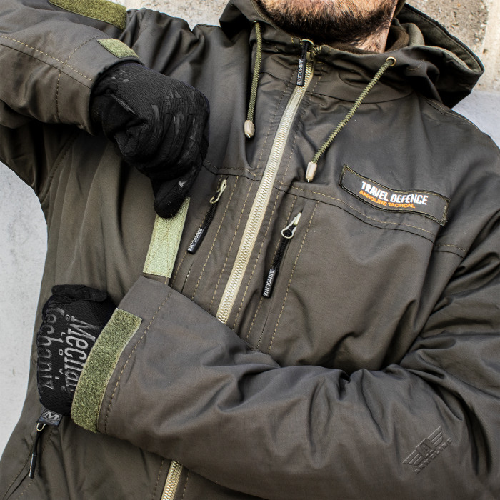 Комплект мілітарі "TRAVEL DEFENCE" 3 в 1 OLIVE (Таслан + Мікрофліс) - Зображення 4