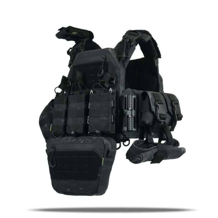 Комплект Kiborg Плитоноска GU gen.2 + 8 підсумків Чорний Мультикам - Зображення 1