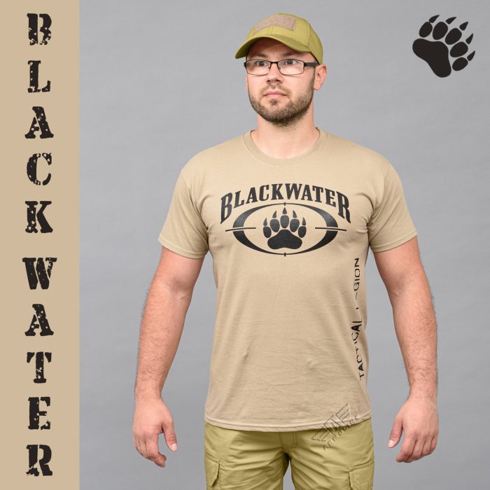 Футболка з принтом "BLACK WATER" KHAKI (Бавовна) - Зображення 1
