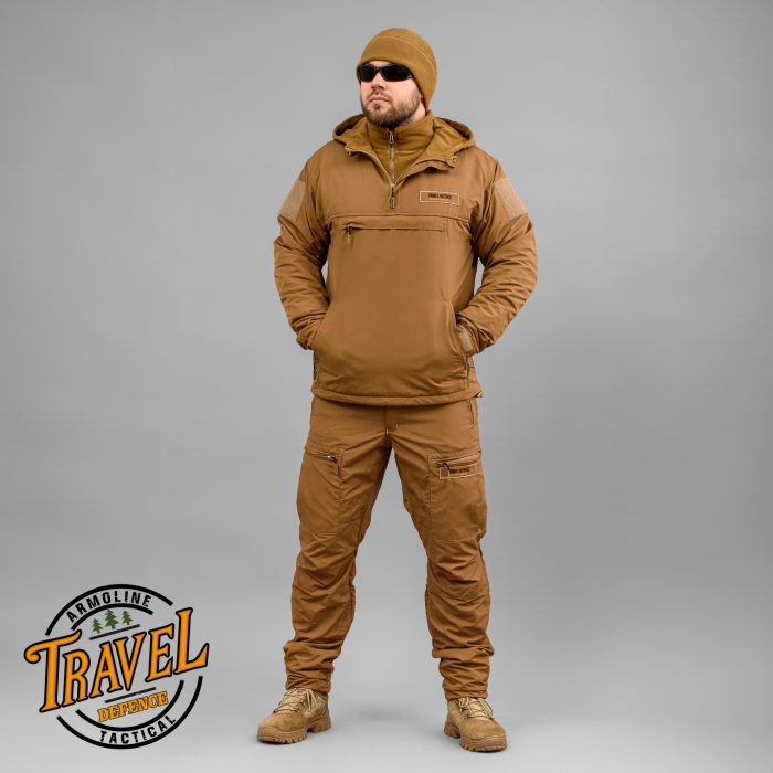 Анорак "TRAVEL DEFENCE" COYOTE (Таслан + Мікрофліс) - Зображення 11