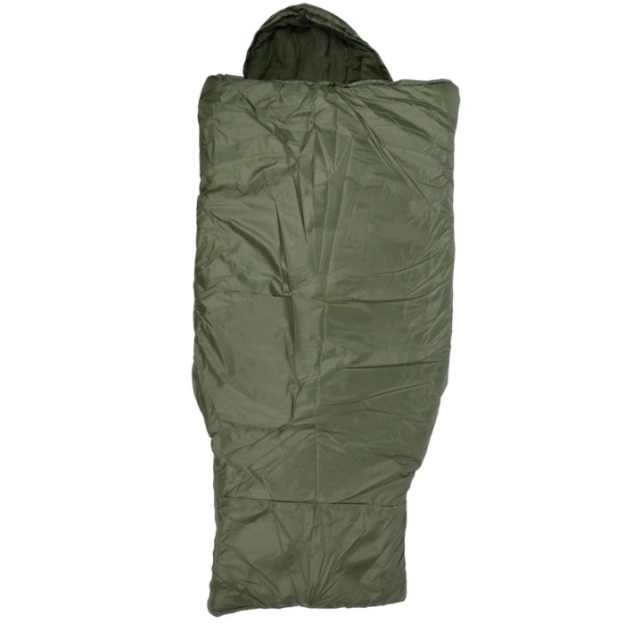 Спальний мішок з капюшоном 2.10х90 фліс олива зимовий - Зображення 1