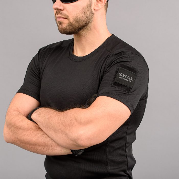 Термофутболка тактична "S.W.A.T." BLACK (CoolPass) - Зображення 4