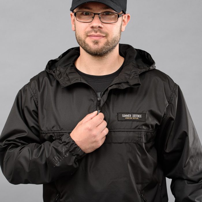 Анорак "SUMMER DEFENCE" BLACK (Плащівка + Сітка) - Зображення 4