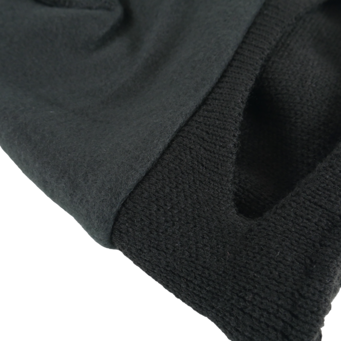 Шапка-балаклава в'язана на флісі чорний - Зображення 10