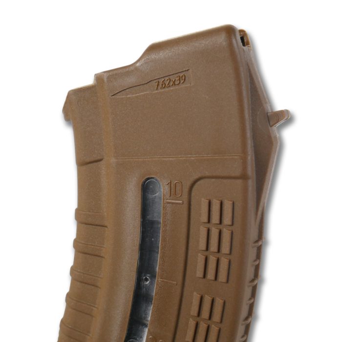 Магазин 7.62х39 з вікном для контролю кількості заряду патронів коричневий - Зображення 6