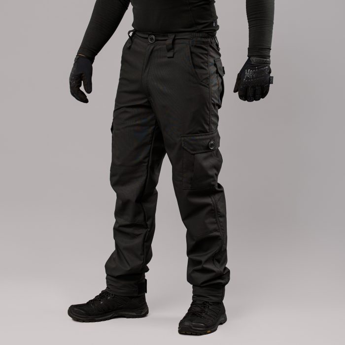 Штани зимові "RAPTOR-3" BLACK (Мембрана + Мікрофліс) - Зображення 2