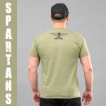 Футболка з принтом "SPARTANS" OLIVE (Бавовна) - Зображення 3