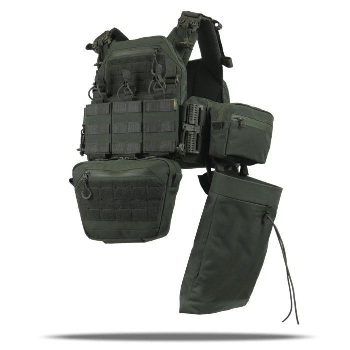 Комплект плитоноска Kiborg GU Gen.2 + 6 підсумків Хакі - Зображення 4