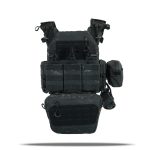 Комплект плитоноска Kiborg GU Gen.2 + 6 підсумків Чорний Мультикам - Зображення 2