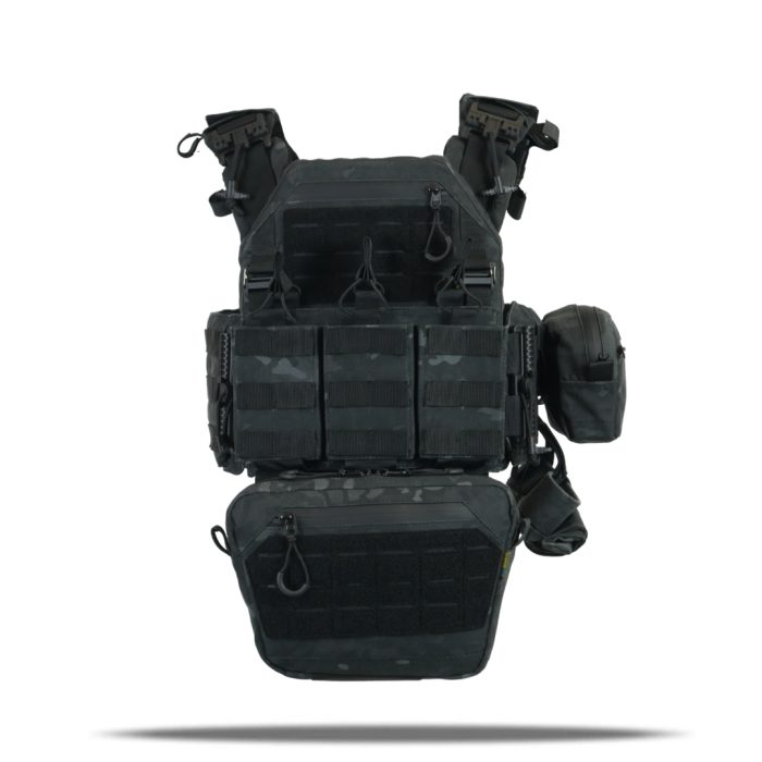 Комплект плитоноска Kiborg GU Gen.2 + 6 підсумків Чорний Мультикам - Зображення 2