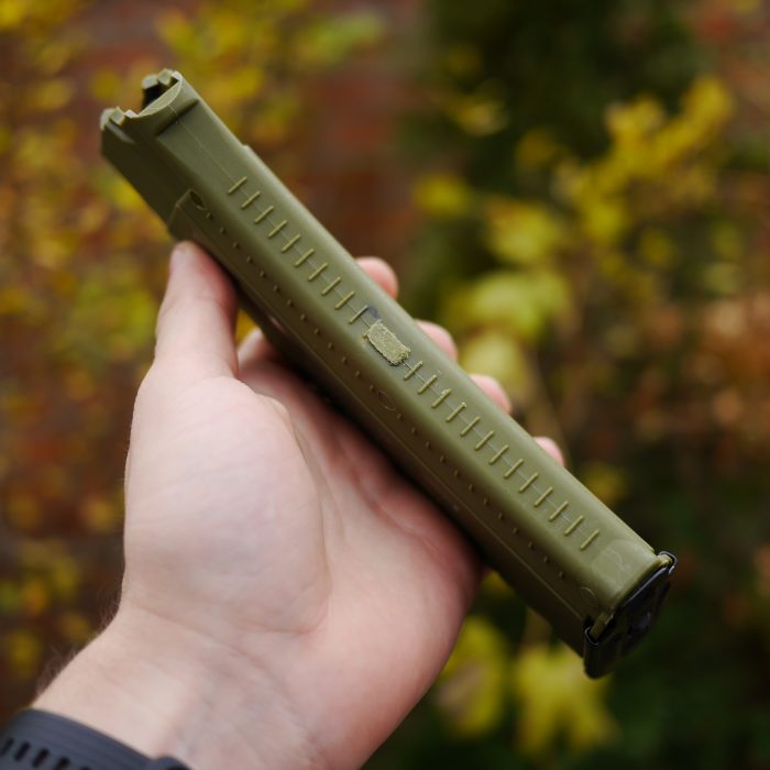 Магазин для АК коробчатий з вікном для контролю кількості заряду патронів олива - Зображення 8