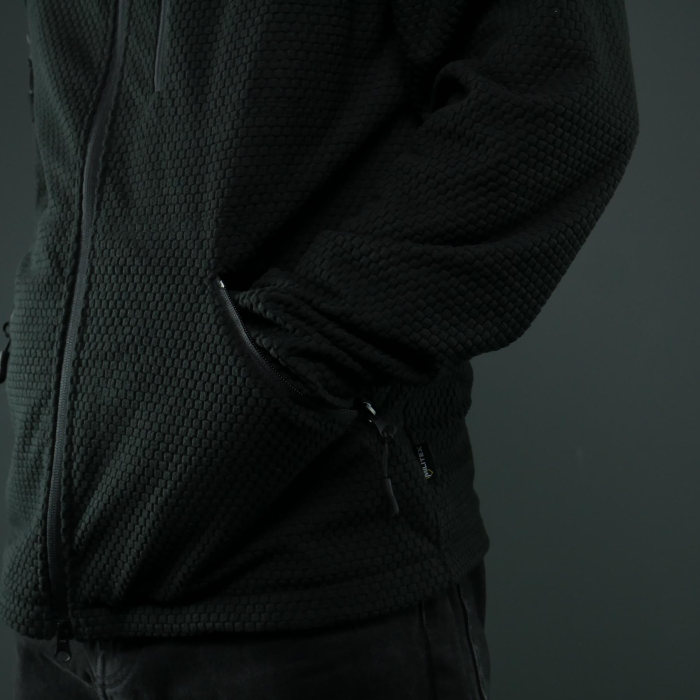 Тактична вітрозахисна флісова кофта Militex mod. 5 Чорна - Зображення 11