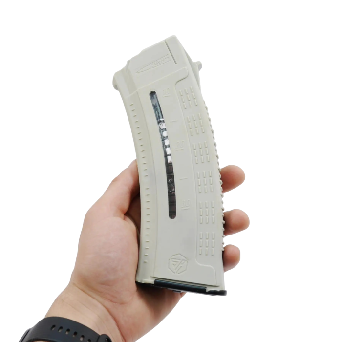 Магазин для АК коробчатий з вікном для контролю кількості заряду патронів білий - Зображення 3