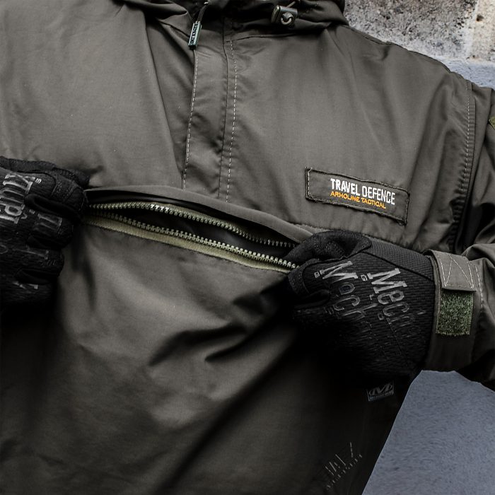 Комплект "TRAVEL DEFENCE" 3 в 1 АНОРАК OLIVE (Таслан + Мікрофліс) - Зображення 2