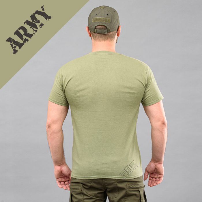Футболка з принтом "ARMY" OLIVE (Бавовна) - Зображення 3