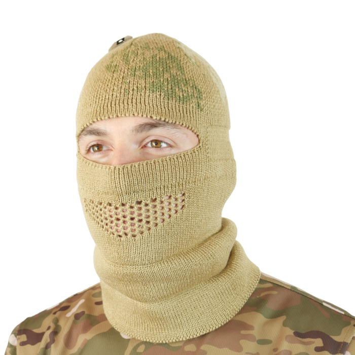 Шапка-балаклава в'язана Койот піксель - Зображення 4