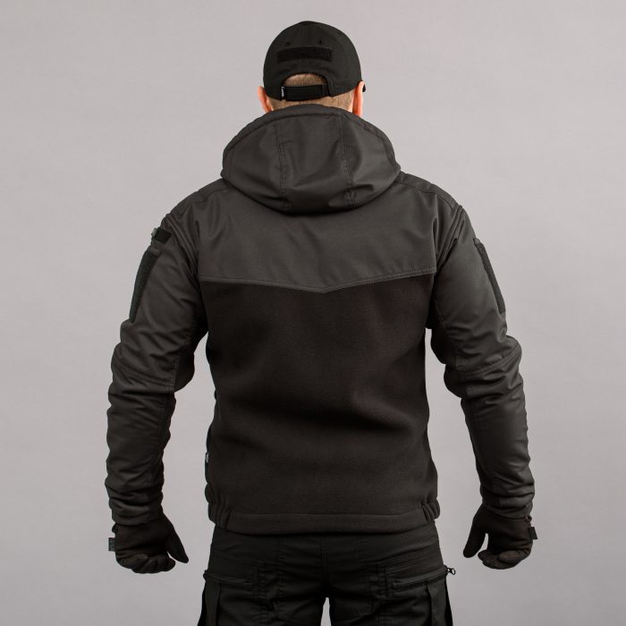 Толстовка з капюшоном "ANTITERROR II" BLACK (Фліс + Мембрана) - Зображення 3