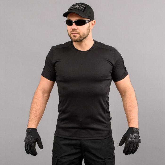 Термофутболка тактична "S.W.A.T." BLACK (CoolPass) - Зображення 1