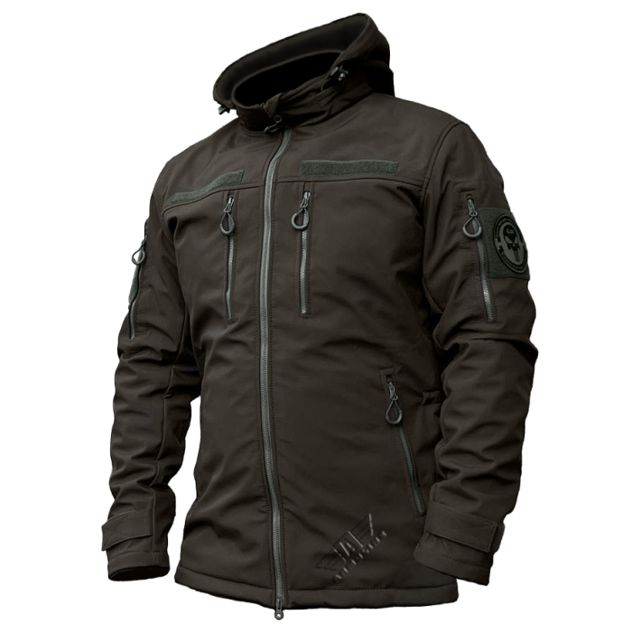 Куртка зимова SoftShell "DIVISION" + толстовка фліс (OLIVE) 2 в 1 - Зображення 1