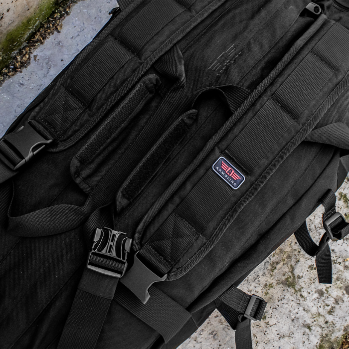 Сумка-рюкзак армійський 80л. "Кочівник" BLACK (Cordura) - Зображення 6