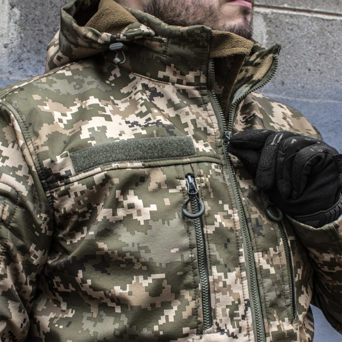Куртка зимова SoftShell "DIVISION" + толстовка флис (ММ14 УКРПІКСЕЛЬ) 2 в 1 - Зображення 4