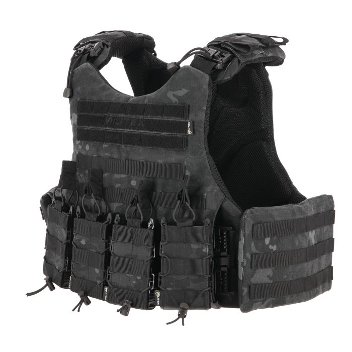 Бронежилет Modular X-1 Kiborg Чорний мультикам (без підсумків) - Зображення 1