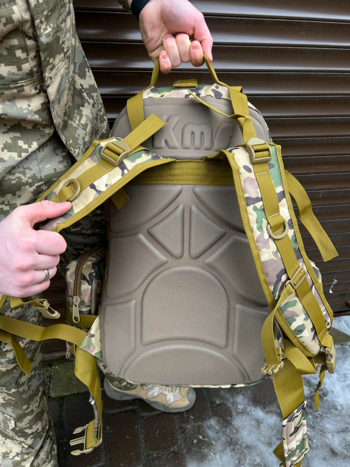 Тактичний рюкзак Molle Assault 55л + (3 органайзери) Мультикам - Зображення 2