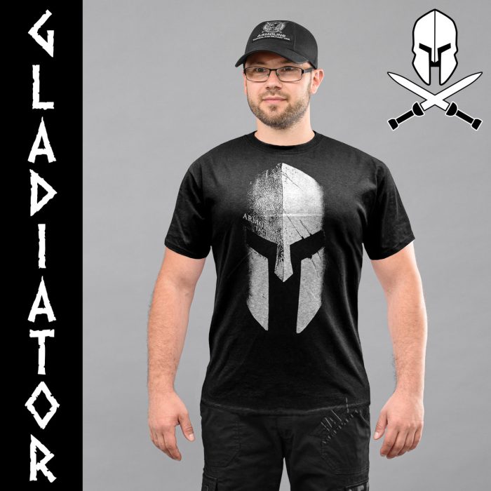 Футболка з принтом "GLADIATOR" BLACK (Бавовна) - Зображення 1