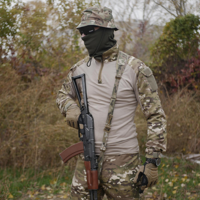 Двоточковий збройовий ремінь зі швидким регулюванням Multicam USA з металевими карабінами (2шт) - Зображення 7