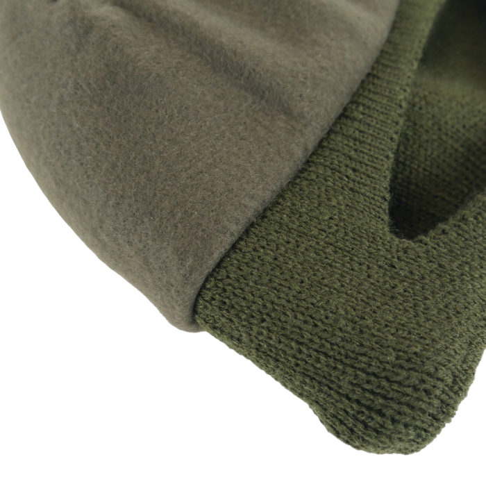 Шапка-балаклава в'язана на флісі олива - Зображення 10
