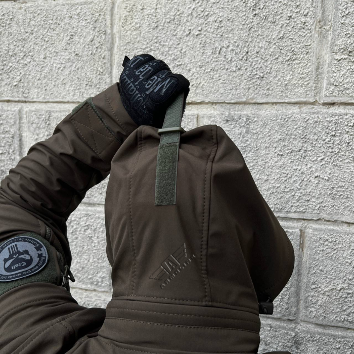 Куртка зимова SoftShell "DIVISION" + толстовка фліс (OLIVE) 2 в 1 - Зображення 4