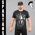 Футболка з принтом "SPARTANS" BLACK (Бавовна)