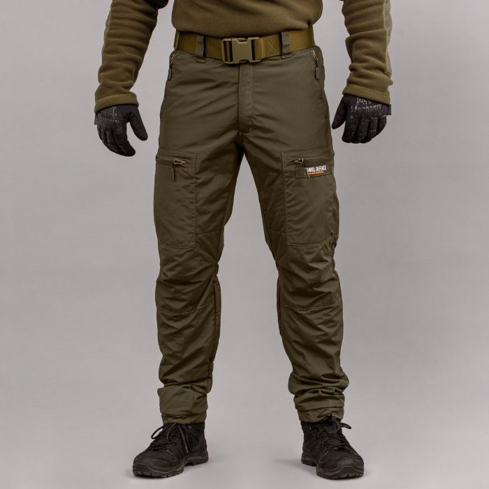 Штани "TRAVEL DEFENCE" OLIVE з ременем (Таслан + Мікрофліс) - Зображення 1