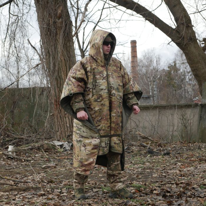 Спальний мішок-пончо 6в1 Multishelter Kiborg Multicam утеплений - Зображення 6