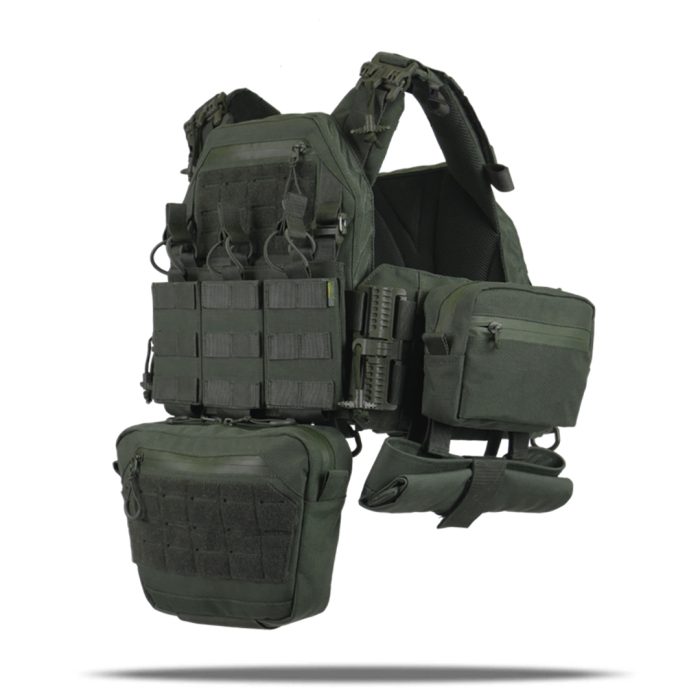 Комплект плитоноска Kiborg GU Gen.2 + 6 підсумків Хакі - Зображення 1