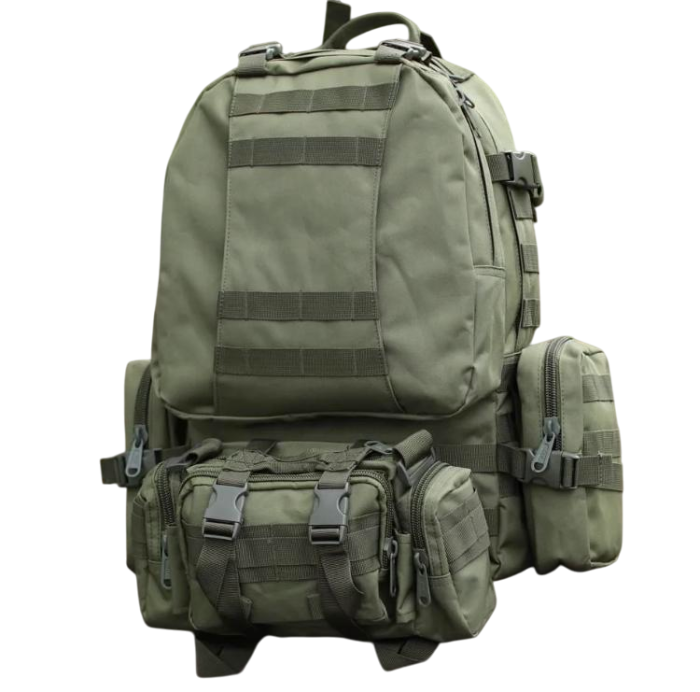 Тактичний рюкзак Molle Assault 55л + (3 органайзери) Олива - Зображення 1