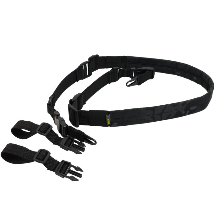 Ремінь 2-точковий Kiborg для АК,РПК Чорний мультикам - Зображення 1